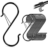 GAOHUI 12 Stück S haken, S Haken Edelstahl mit Sicherheitsschnalle, 9cm S...