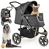 MY DUQUE COOPER - Hundewagen & Haustier Buggy bis 32 kg mit Ablagekorb für...