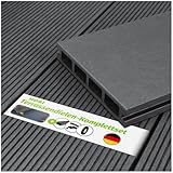 HORI WPC-Terrassendiele Kuba grau Hohlkammer, Komplettset inkl. 40x60 mm...