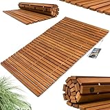 Deuba® Badematte Holz FSC®-zertifiziertes Akazienholz rutschfest...