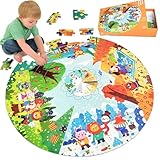 Kulveanju Kinder Puzzle ab 4 5 6 Jahre, 88 Teile Bodenpuzzle Vier...