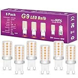 POIUYTO LED-Lampe für G9-Sockel, Dimmbar,Warmweiß (2700K), 3W Faible...