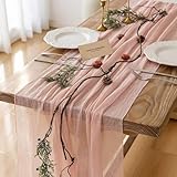 FOLAI Boho Tischläufer aus Käsetuch Table Runner Table Cloth –...