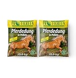 Pferdedung in Pellets 21 kg (2 x 10,5 kg) Mist Pferdemist Universal Dünger...