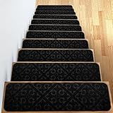 Rutschfeste Stufenmatten für Treppenstufen im Innenbereich, schwarz,...