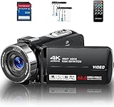 Videokamera 4K Camcorder HD 48MP IR-Nachtsicht Vlogging Kamera für...