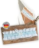 HOCHZEITSHELD Blaues Strumpfband Hochzeit in Universalgröße -...