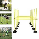 LZQ Sprungstangen-Set Agility Hürdenset Trainingsstangen für Sprungkraft,...
