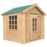 Timbela M570Z-1 Kinderspielhaus aus Holz - Spielhaus im Freien für Kinder...