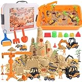 Tigvio Kinetischer Toy Sand Set, Magic Sand Set mit 8 Bauwagen, 1000g...