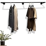 RSR Hangers Kleiderstange Industrial Design Wandgarderobe 120 cm x 30 cm...