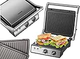 XXL Kontaktgrill abnehmbare Platten | 30 Minuten Timer | Panini Toaster |...