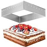 Forbabe Rechteckige Backform, 8cm Hohe Edelstahl Backrahmen Eckig...
