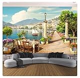 Custom Wandbild Garten Balkon Seeblick Fototapete Wohnzimmer Schlafzimmer...