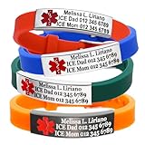UNICGIFT Medizinisches Notfall-Armband, doppelseitig, personalisierbar,...