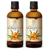 Sanddornöl 200ml - Hippophae Rhamnoides - 2x100ml - Kaltgepresst -...