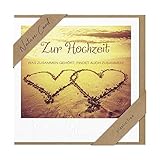 bsb - Hochzeitskarte Herzen am Strand - Nature Cards - Nachhaltige Karte...