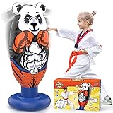 LIVIFIT® Panda Boxsack - Aufblasbarer Kinder Boxsack - Boxen | Karate |...