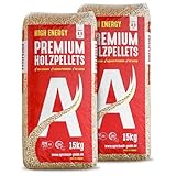 High Energy Premium Holzpellets - 2 x 15kg | Vorteilspack