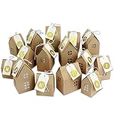 Papierdrachen Adventskalender zum Basteln und Befüllen - Häuser Set - mit...