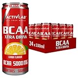 Activlab BCAA Xtra Drink - 24er Pack (24 x 330 ml) - 5000 mg BCAA pro Dose...