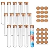 Tatxmalv 15 Stück Reagenzglas, Transparent Reagenzgläser, Kunststoff...