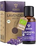 Heldengrün® BIO Lavendelöl [100% NATURREIN] - Der Echte Lavendel -...