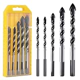 eROOSY 5 Stück Fliesenbohrer Glasbohrer Set 6mm, 8mm, 10mm, 12mm...