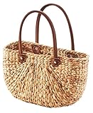 Kobolo Tasche Wasserhyazinthe, 39x16x45 cm, braune, geflochtene...