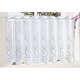 Gardinenbox Transparente Scheibengardine aus Voile, 40x120, Welle, luftiger...