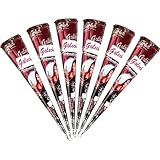 Golecha 100 % natürliche Hennapaste Kegel (Rot-Braun) 6er-Pack (je 25 g)