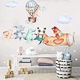 TOARTI Flugzeug Tier Wandtattoo,Lichtfarbe Babyzimmer...