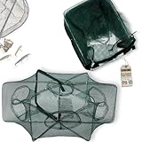 Rankomu 6-Loch Fischreuse Faltbare Reuse Mit Reißverschluss,...