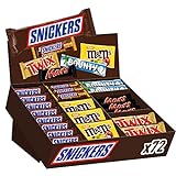 Mars, Snickers, Bounty & mehr Mixed Schokoriegel Topseller Box,...