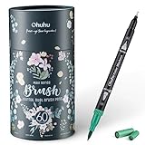 Ohuhu Dual Brush Pen Set, 60 Filzstifte Doppelseitig Pinselstifte Aquarell...