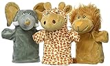 goki Handpuppen Wilde Tiere 3er Set aus Plüsch