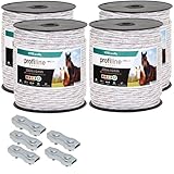 VOSS.farming 800m Kunststoffseil 6mm mit Seilverbindern Weidezaunseil...