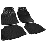 eSituro Auto Fußmatten Universal Automatten Aluminium ALU Chorm Look...