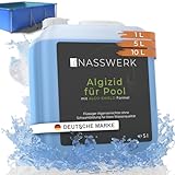 NASSWERK® Algenvernichter Pool flüssig 5l | Algizid für Pool um grünes...