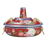 NIBHZ Chafing Gerichte Single Person Small Hot Pot Cloisonne Kupfer Hot...