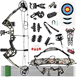 SHARROW Compoundbogenset Jagdbogen 30-70lbs Einstellbar Sportbogen...