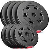 Hop-Sport Hantelscheiben Set 30 kg (4x2.5kg, 4x5kg) Kunststoff,...