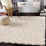 Livabliss Dubai Shaggy Berber 160x220 cm – Flauschiger Hochflor in Creme...