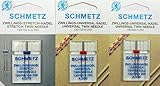 SCHMETZ 3 Zwillingsnadeln Sortiment Stretch NM 4,0/75 Universal NM 4,0/80...