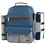 Sunflora Picknick Rucksack Set 4 Personen mit Isoliertem Kühlung und...