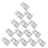 BELLIFFY 100 Stück RJ45 Ethernet Kabel Crimp Stecker Cat 6A Netzwerkkabel...