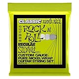 Ernie Ball Regular Slinky klassische Rock‘n‘Roll-E-Gitarrensaiten,...