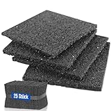 25 Stück Terrassenpads Gummiunterlage Bautenschutzmatte | 3 mm 200 x 200...