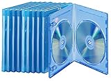 PEARL Bluray Hülle: Blu-ray Soft-Hüllen blau-transparent im 10er-Pack...