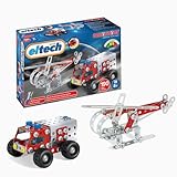 eitech 00080 Metallbaukasten - Feuerwehr-Set, Baukasten Feuerwehrauto und...